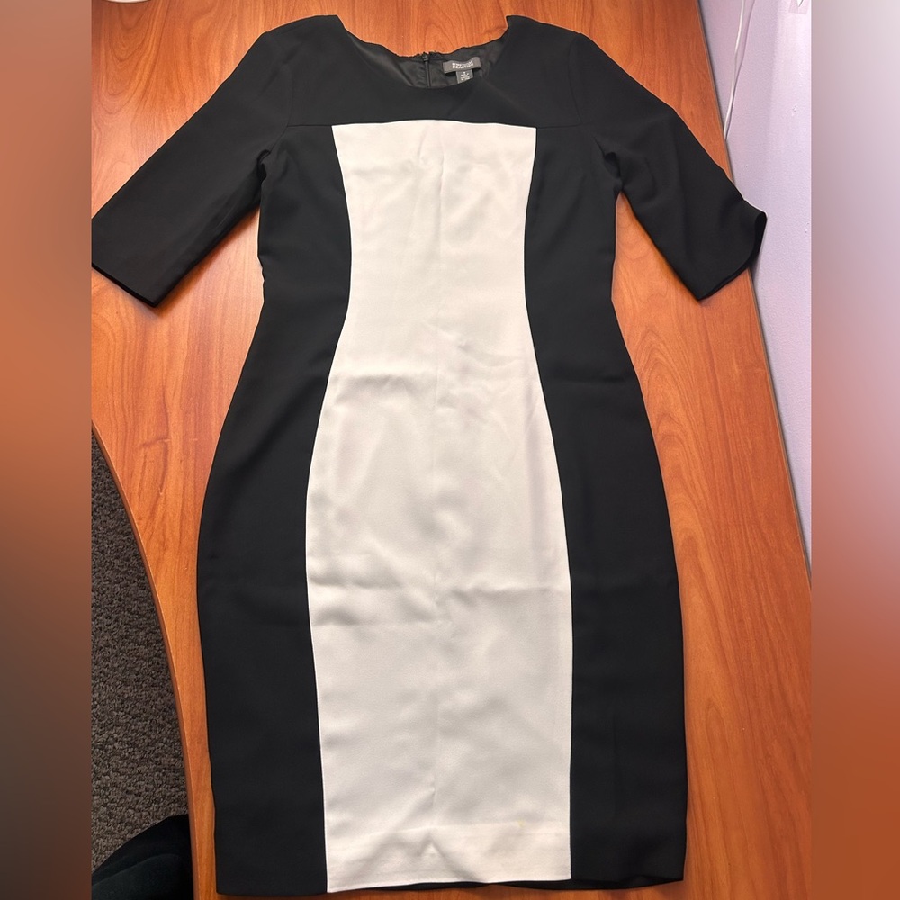 Kenneth Cole Reaction Black and White Size 8 Dress